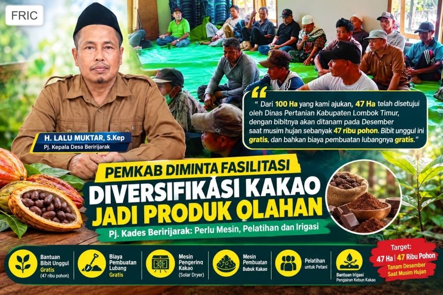 47rb Bibit Kakao Siap Ditanam di Beririjarak, Potensi Ekonomi Diproyeksikan Tembus Rp 7,52M/ Bulan