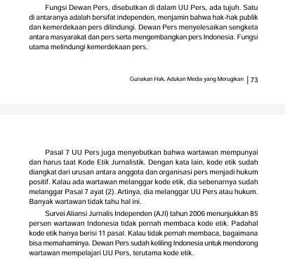 85 Persen Wartawan Tidak Pernah Membaca Kode Etik Jurnalistik! Apa itu?