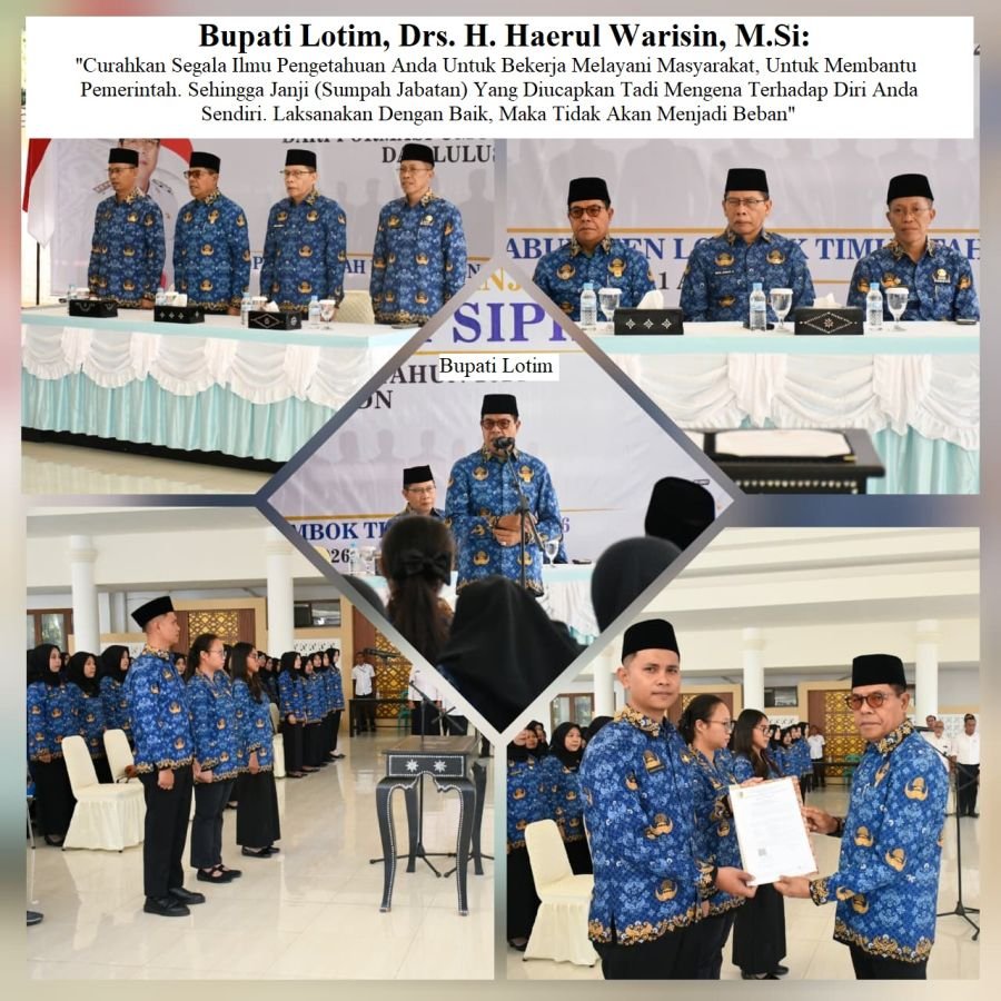 94 PNS Baru Resmi Dilantik, Bupati Haerul Warisin Tegaskan Integritas & Pengabdian untuk Rakyat