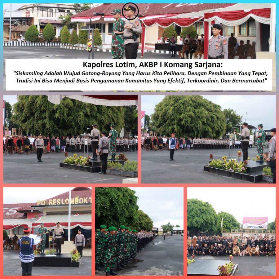 Apel Satkamling 2025: Polres Lotim & Masyarakat Bersinergi, Ini Pesan Kapolres AKBP I Komang Sarjana