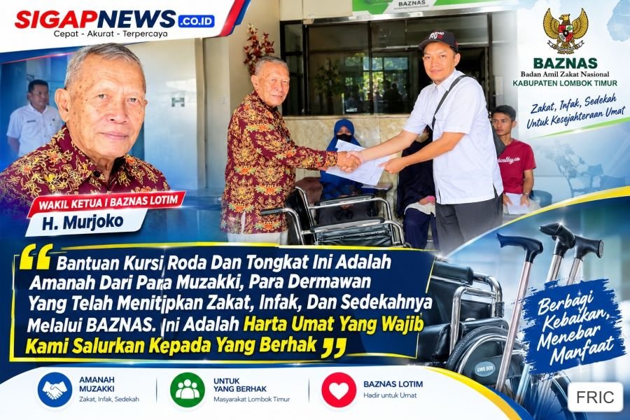BAZNAS Lotim Salurkan 38 Kursi Roda & 2 Tongkat, Hadirkan Harapan Baru bagi Penyandang Disabilitas