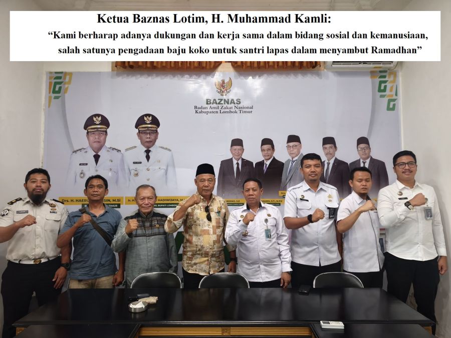 BAZNAS Lotim Siap Support Baju Koko untuk Santri Lapas Selong, Sambut Ramadhan 1447 H