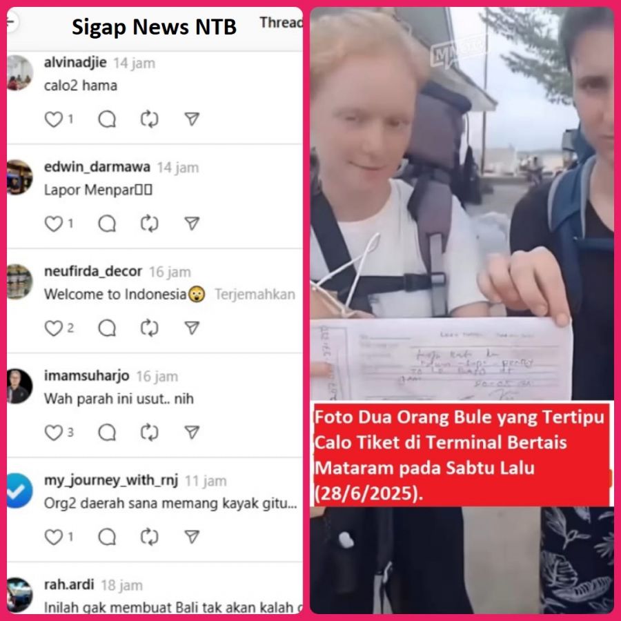Berita Viral: Wisatawan “Bule” Tertipu Calo Tiket di Terminal Sweta Mataram