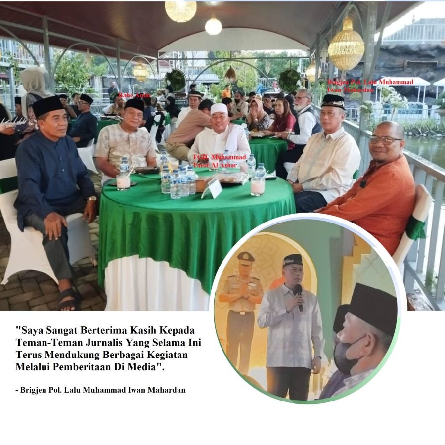 Bukber Hangat di Kediaman Brigjen Pol. Lalu Iwan, 40 Jurnalis NTB Dapat Tausiyah Ramadhan