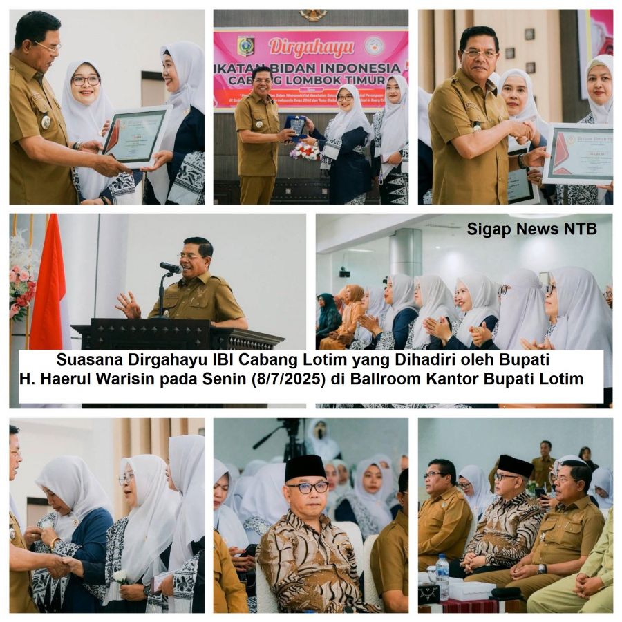 Bupati H. Haerul Warisin Janjikan Sekretariat/ Klinik IBI Cabang Lombok Timur pada HUT Ke-74