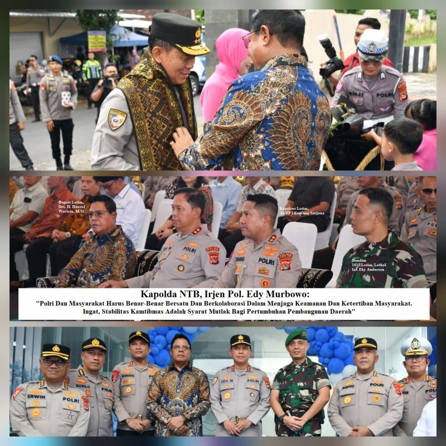 Bupati Lotim Apresiasi Gedung Pelayanan BPKB Polres Lotim & Puji Kehadiran Kapolda NTB