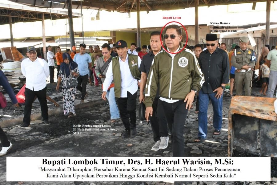 Bupati Lotim Tinjau & Janji untuk Bangun Pasar Pringgabaya Tahun 2027, 164 Pedagang Dapat Rp 2 Jt