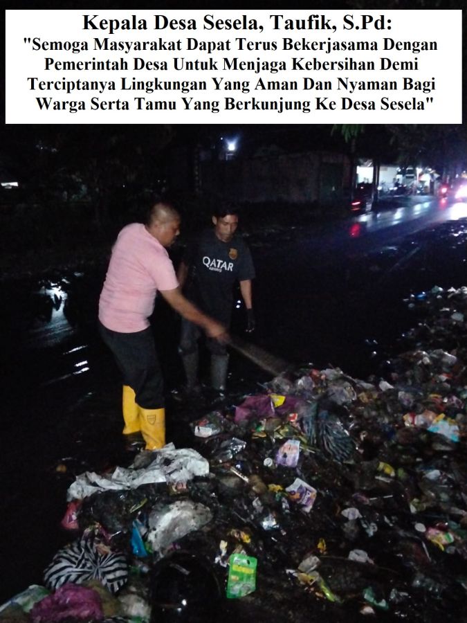 Cepat Tanggap Cegah Banjir! Kades Sesela Pimpin Gotong Royong Bersihkan Saluran Irigasi Rinjani Asri