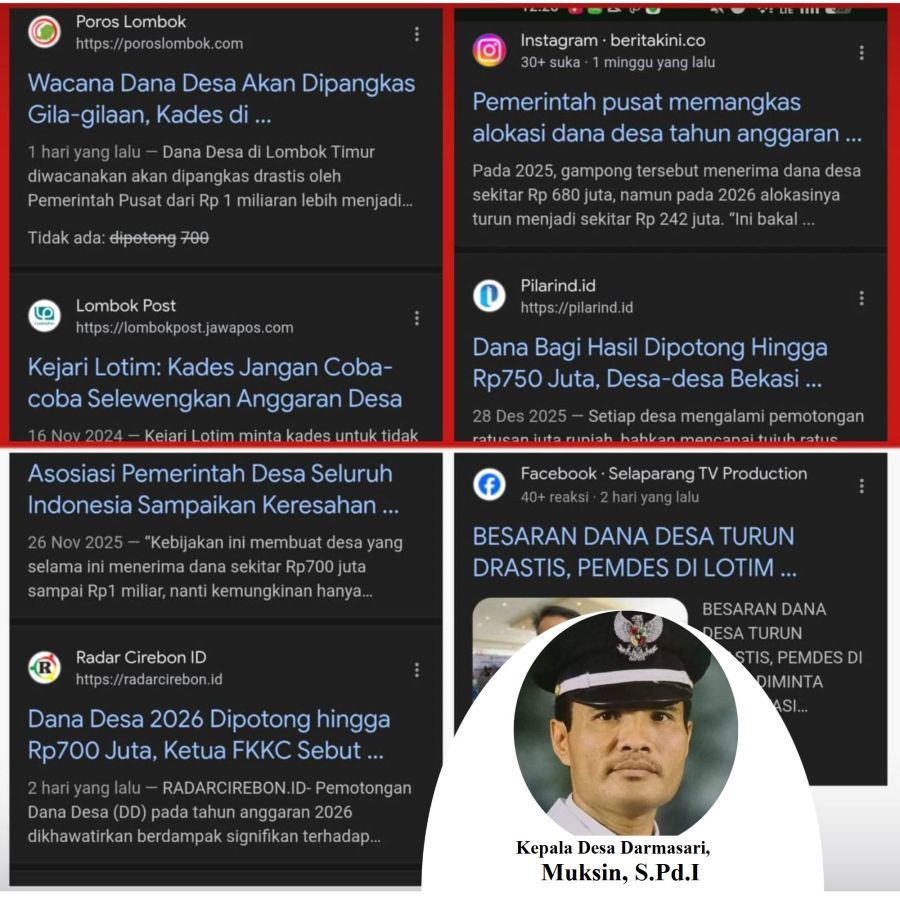 Dana Desa Dipotong Hingga Rp 700 Juta/ Tahun, Apa Dampaknya? Ini Tanggapan Kades Muksin