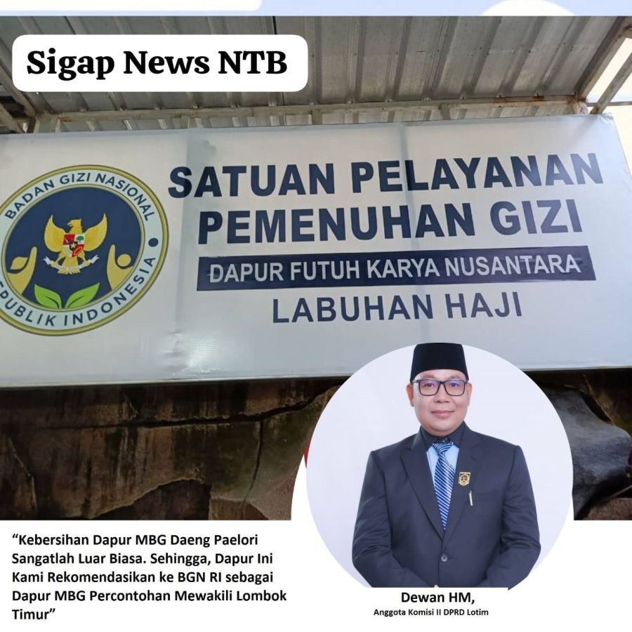 Dapur MBG Futuh Karya Nusantara Milik Daeng Paelori Jadi Contoh Terbaik di Lombok Timur