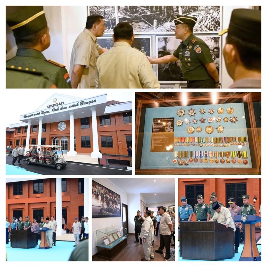 Dari Seskoad Lahir Para Presiden RI, Prabowo Resmikan Museum dan Perpustakaan Kebanggaan TNI AD