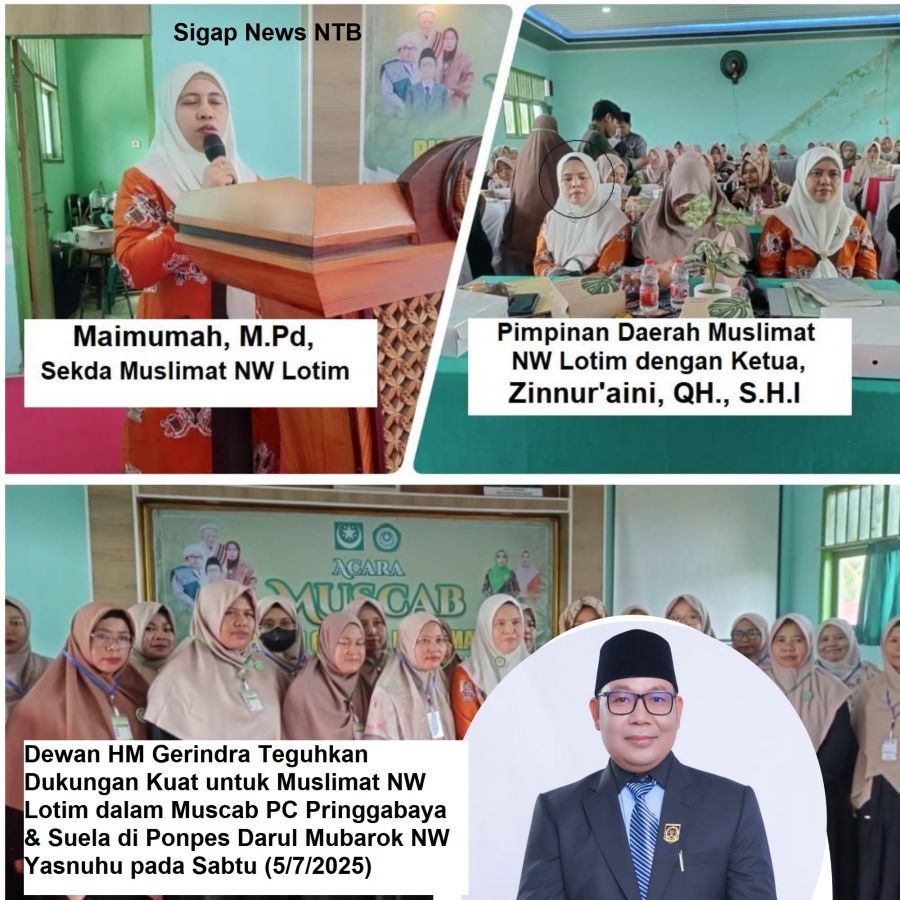 Dewan HM Gerindra Teguhkan Dukungan Kuat untuk Muslimat NW Lotim dalam Muscab PC Pringgabaya & Suela