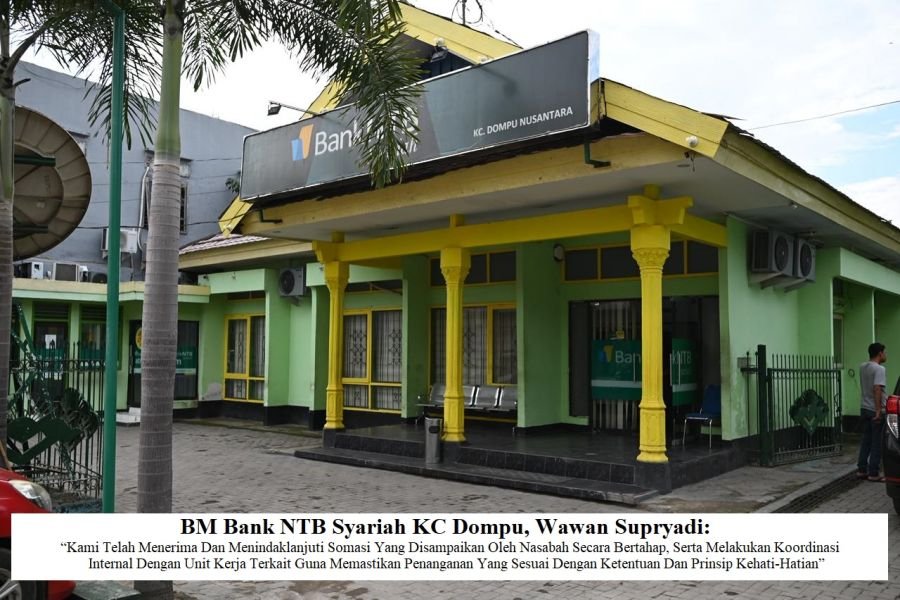 Disomasi Nasabah, NTB Syariah Tegaskan Komitmen GCG dan Kepatuhan Hukum Terkait Isu di KC Dompu