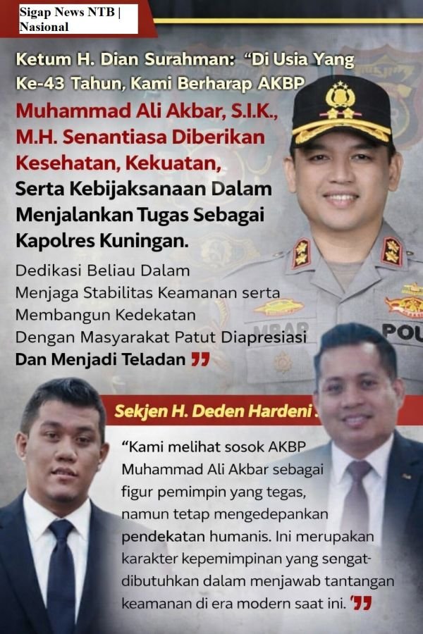 DPP FRIC Sampaikan Ucapan Selamat Ulang Tahun ke-43 kepada Kapolres Kuningan