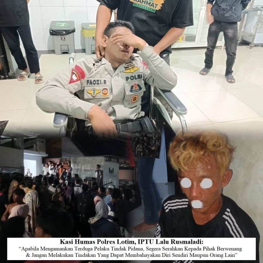 Dramatis! 3 Anggota Polisi Terluka Hingga Patah Gigi, Saat Amankan Maling Motong di Aikmel