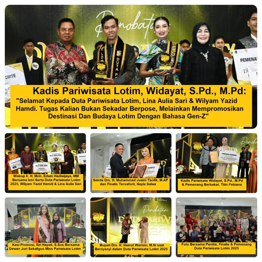 Duta Pariwisata Lombok Timur 2025: 20 Finalis Tunjukkan Kualitasnya dan Bupati Bernyayi Gembira