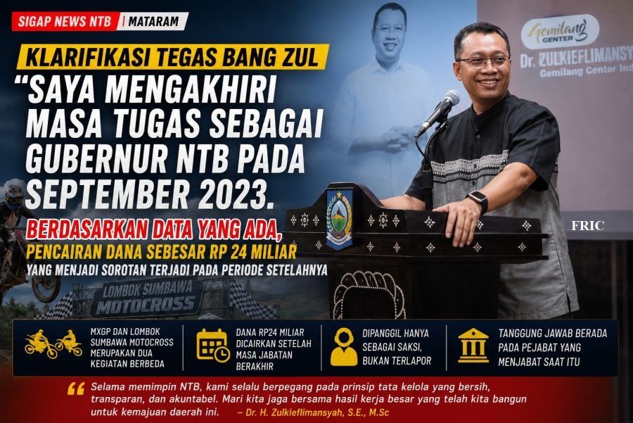 Ex Gubernur NTB, Bang Zul Klarifikasi Terkait Dana Rp 24 Milyar Lombok Sumbawa Motocross