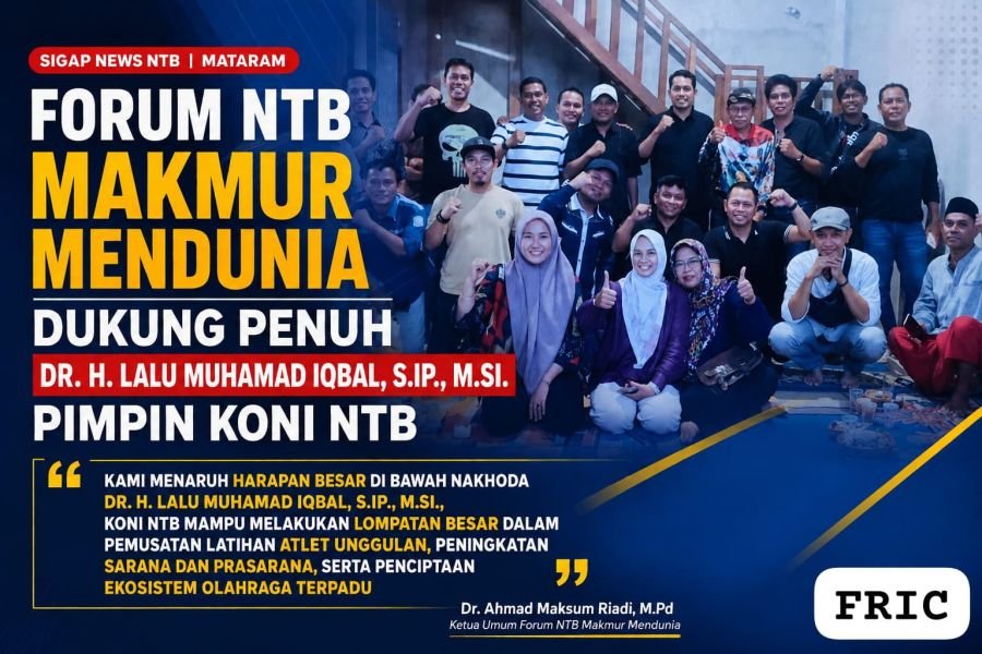 Forum NTB Makmur Mendunia Dukung Lalu Muhamad Iqbal Pimpin KONI NTB, Bidik Prestasi Emas di PON 2028