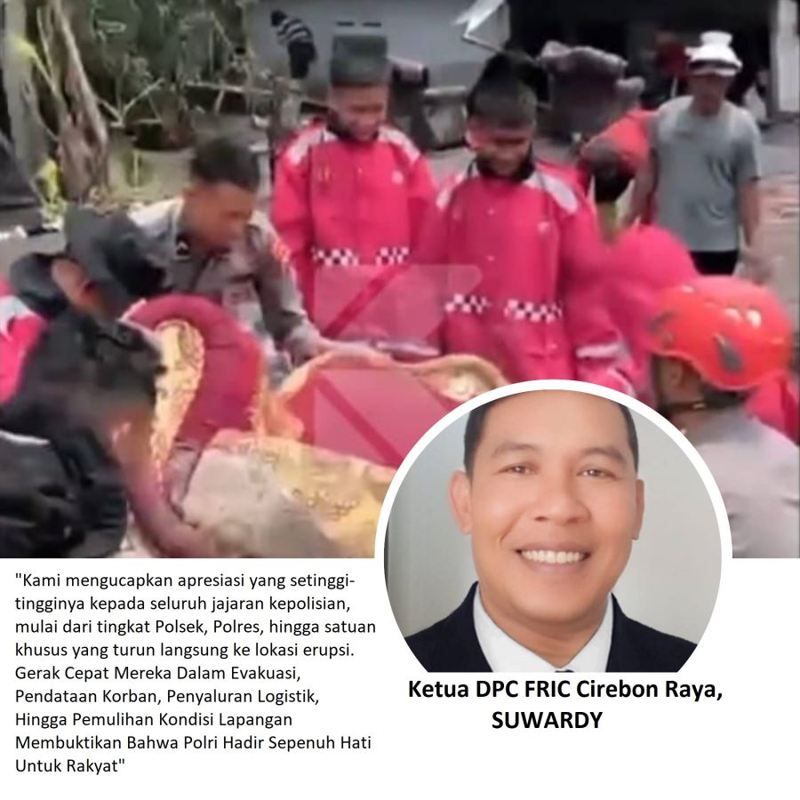 FRIC Cirebon Raya Sampaikan Apresiasi kepada Aparat Kepolisian atas Penanganan Erupsi Semeru