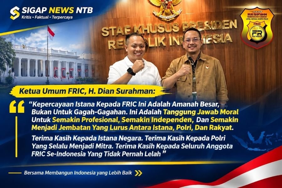 FRIC Dipercaya Istana Presiden, Buah Konsistensi Kawal Polri Presisi dan Jembatani Aspirasi Rakyat