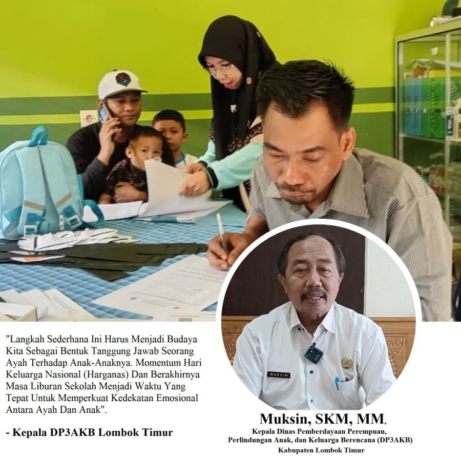 GAMAS DP3AKB Lotim untuk Indonesia Emas 2045, Kadis Muksin Ingatkan Pentingnya Peran Ayah untuk Anak