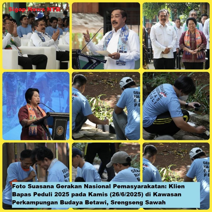 GERAKAN NUSANTARA PEDULI: Ribuan Klien Bapas “Beraksi” Bersih-Bersih Demi Masa Depan Lebih Humanis