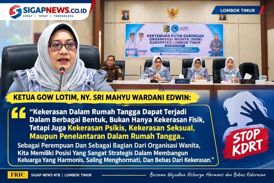 GOW Lotim Perkuat Peran Perempuan Cegah KDRT, Kejari Tegaskan Pelaku KDRT Bisa Dipenjara 5 Tahun