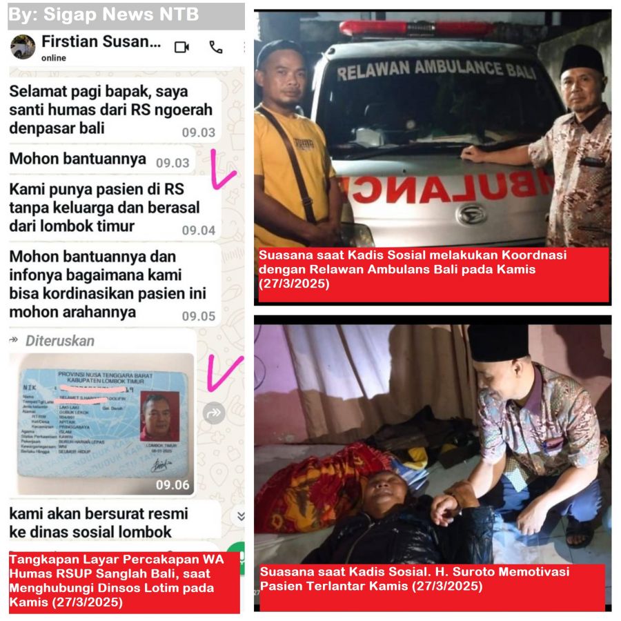 H. Suroto In Action: Sinergi Lintas Pihak Bantu Pemulangan Pasien Terlantar di RSUP Sanglah Bali