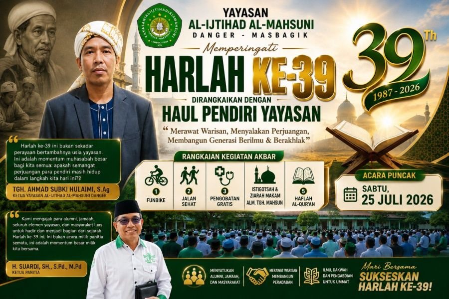 Harlah Ke-39 Yayasan Al-Ijtihad Al-Mahsuni Danger, Spirit Perjuangan Pendiri Kembali Disemarakkan!