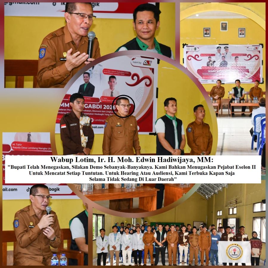 IKMM Mengabdi 2026: Wabup Edwin Harapkan Dampak Nyata Bagi Desa Lendang Nangka Utara