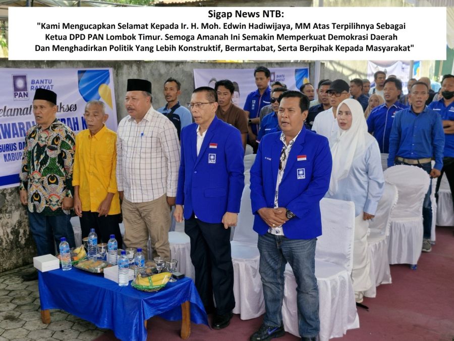 Ir. H. Moh. Edwin Hadiwijaya, MM Resmi Pimpin DPD PAN Lombok Timur: Babak Baru Politik Ber-Akhlak