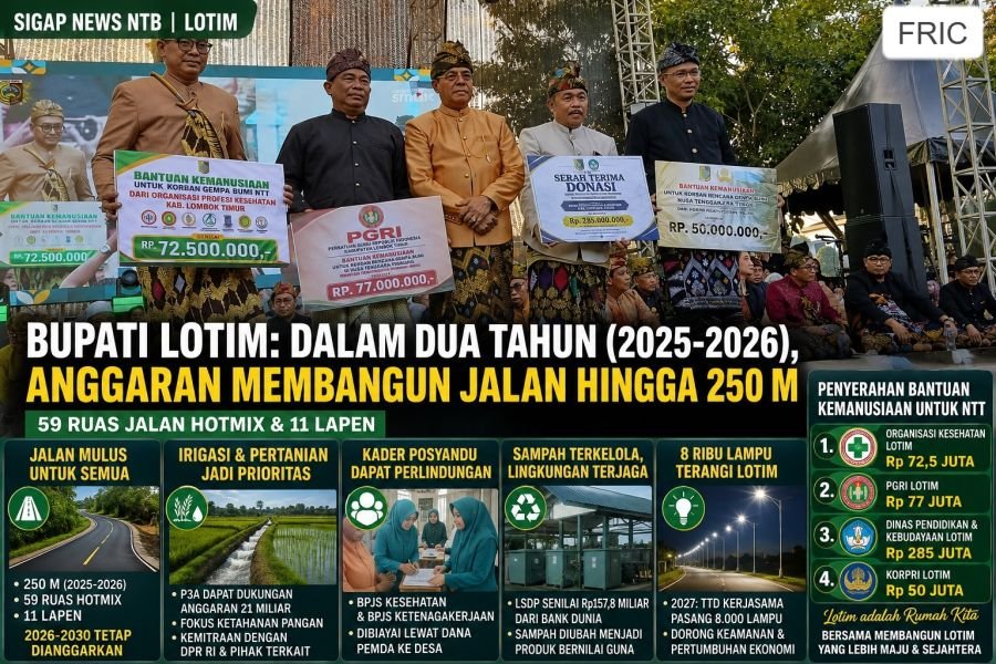 Janji Bupati Iron di HUT ke-131 Lotim: Kader Posyandu Bakal Dapat 2 BPJS & 8ribu Penerangan Jalan