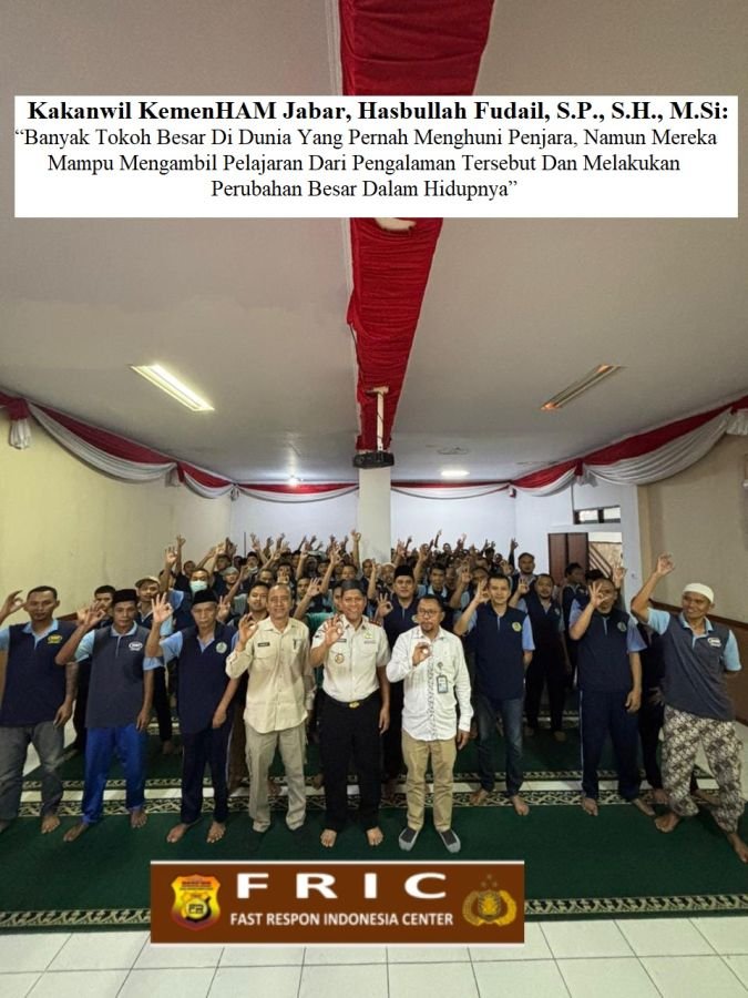 Kakanwil KemenHAM Jabar Dorong Narapidana Ambil Hikmah dari Masa Pembinaan Lapas