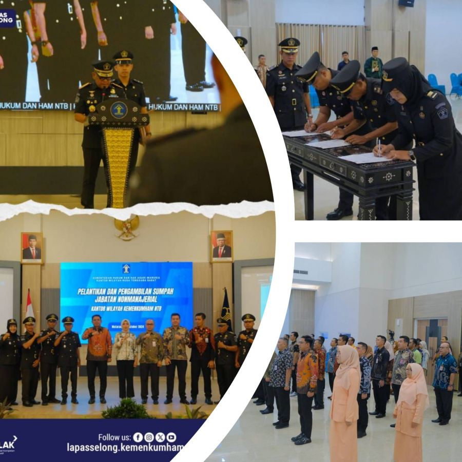 Kalapas Selong Hadiri Pelantikan Jabatan Nonmanajerial: Dorongan Inovasi Baru di Lapas Selong