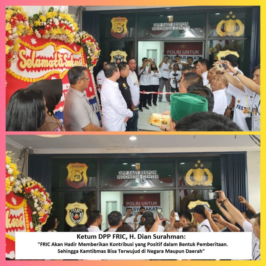 Kantor DPP FRIC Sekaligus Pelantikan DPW se-Indonesia Dihadiri Pejabat Tinggi Mabes Polri