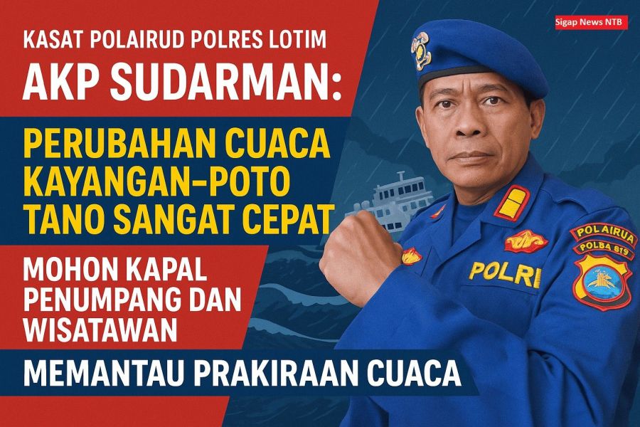 Kapal Penyebrangan Poto Tano Kandas: AKP Sudarman Pimpin Proses Evakuasi Penumpang dengan Selamat