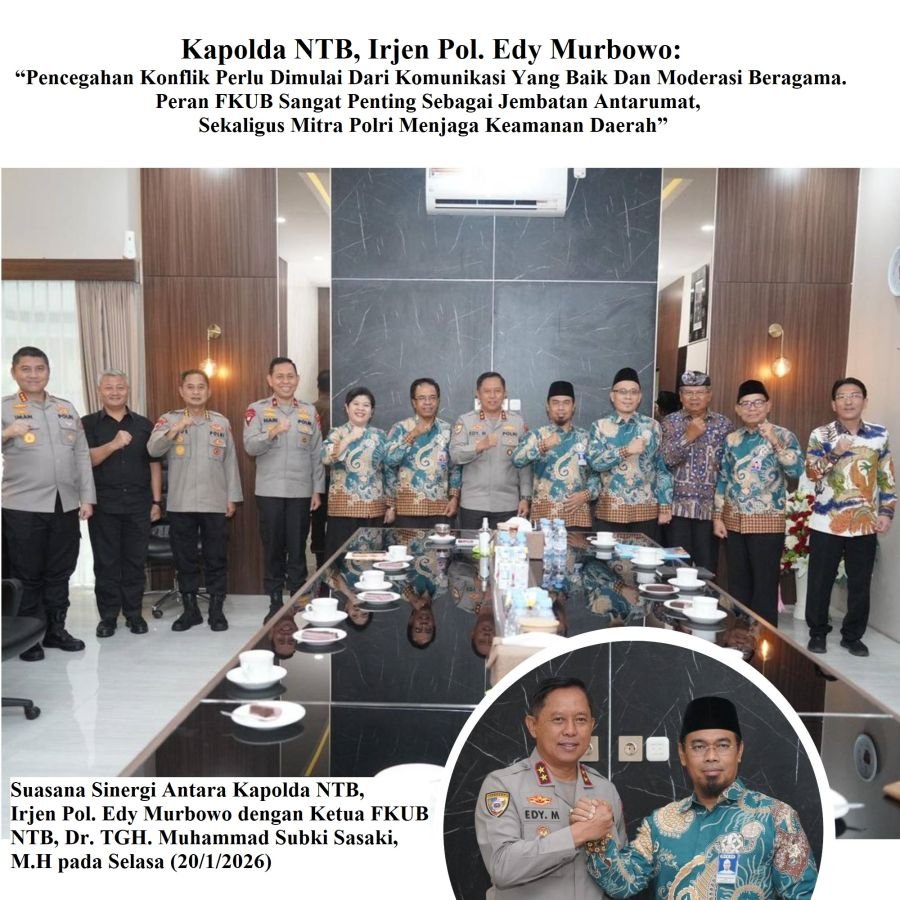 Kapolda & FKUB Susun Roadmap Pencegahan Konflik Berbasis Moderasi Beragama di NTB