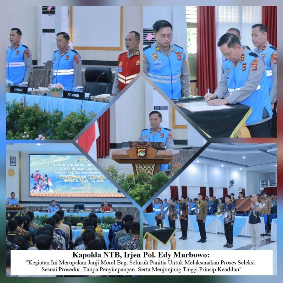 Kapolda NTB Pimpin Penandatanganan Pakta Integritas Seleksi Penerimaan Polri 2026
