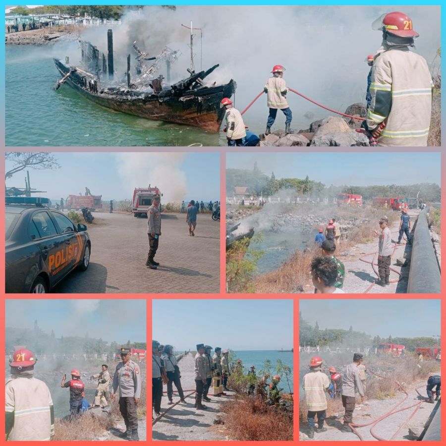 Kebakaran Kapal AMJ 4 di Dermaga Labuhan Haji: Beruntung Nahkoda Cepat Bertindak