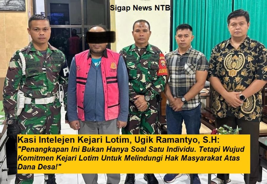 Kejari Lotim Tangkap Tersangka Korupsi Sumur Bor Ketangga Suela, Ditahan 20 Hari di Rutan Selong