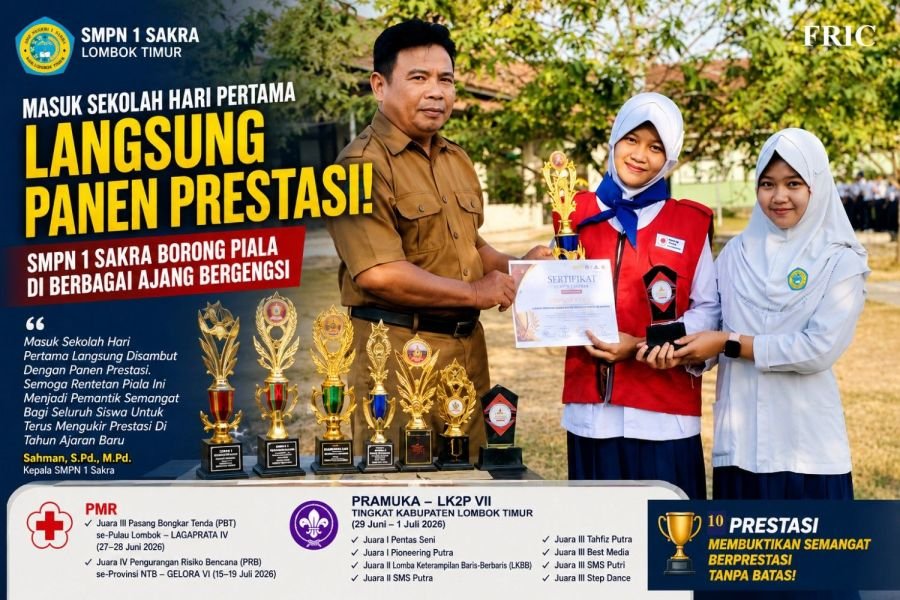 Keren! Usai Libur Panjang, Siswa SMPN 1 Sakra Kejutkan Apel Perdana dengan Rentetan Prestasi