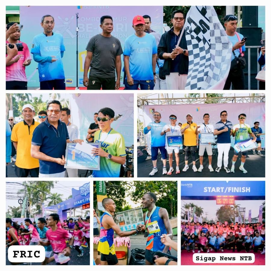 Lebih dari 1K Pelari Ramaikan Be-Rari Half Marathon, Bupati Lotim Siap Jadikan Sport Tourism Tahunan