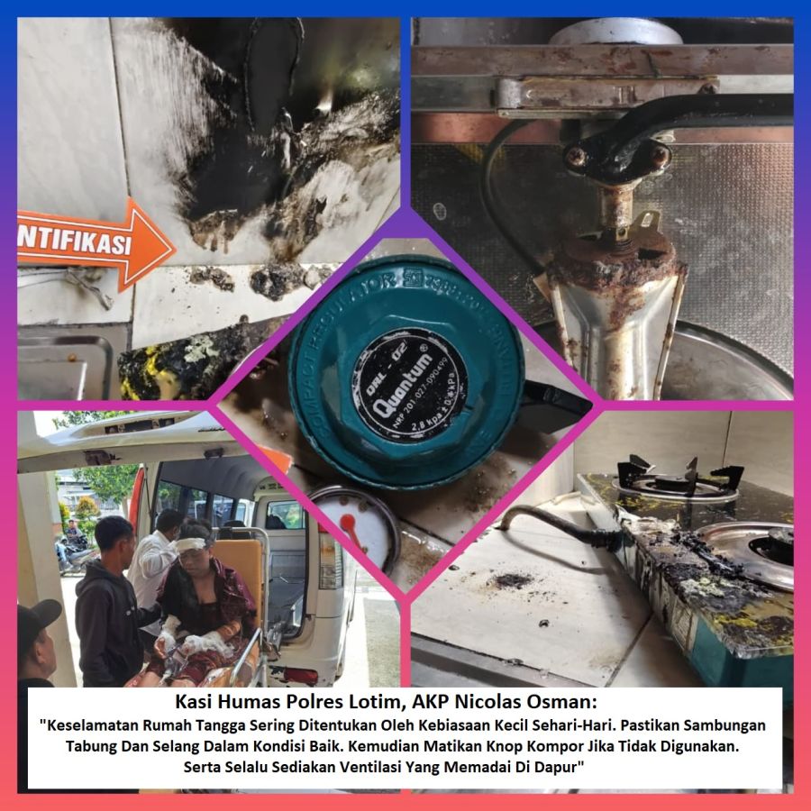 Ledakan Tabung Elpiji 3 kg di Desa Perigi Lotim: Seorang Warga Alami Luka Bakar dan Dirujuk ke RS