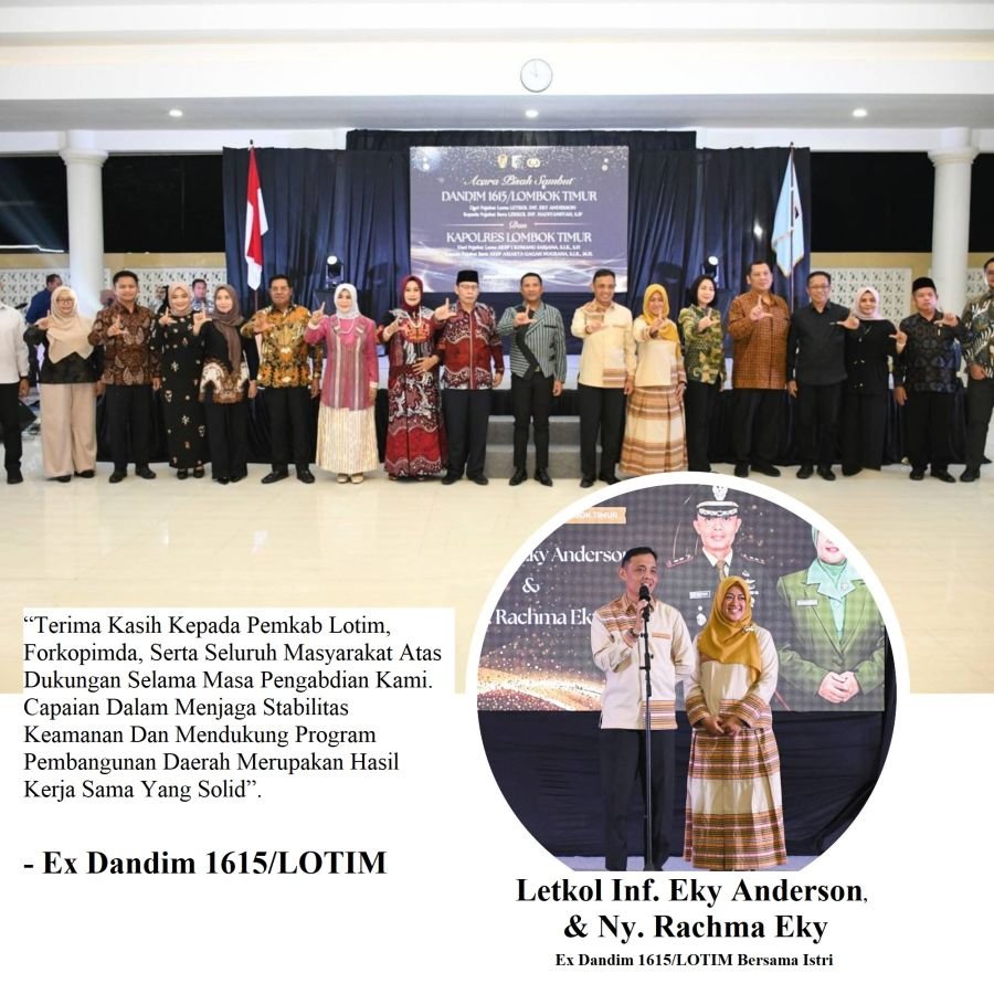 Letkol Inf. Hadiyansyah Resmi Jadi Dandim Lotim, Bupati HW  Ingatkan Pentingnya Kolaborasi SMART