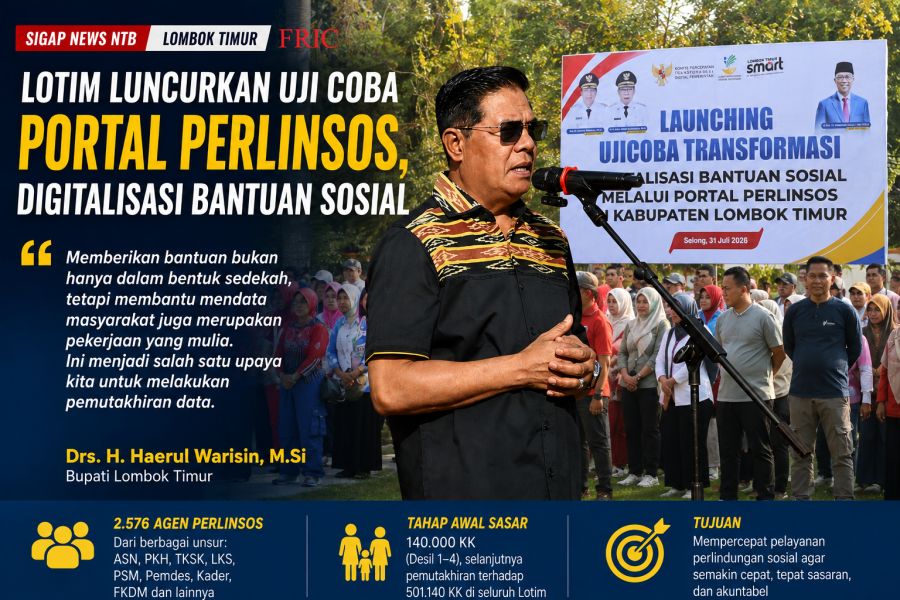 Lombok Timur Jadi Role Model Nasional, Digitalisasi Bansos Dimulai dari Pemutakhiran Data 140ribu KK