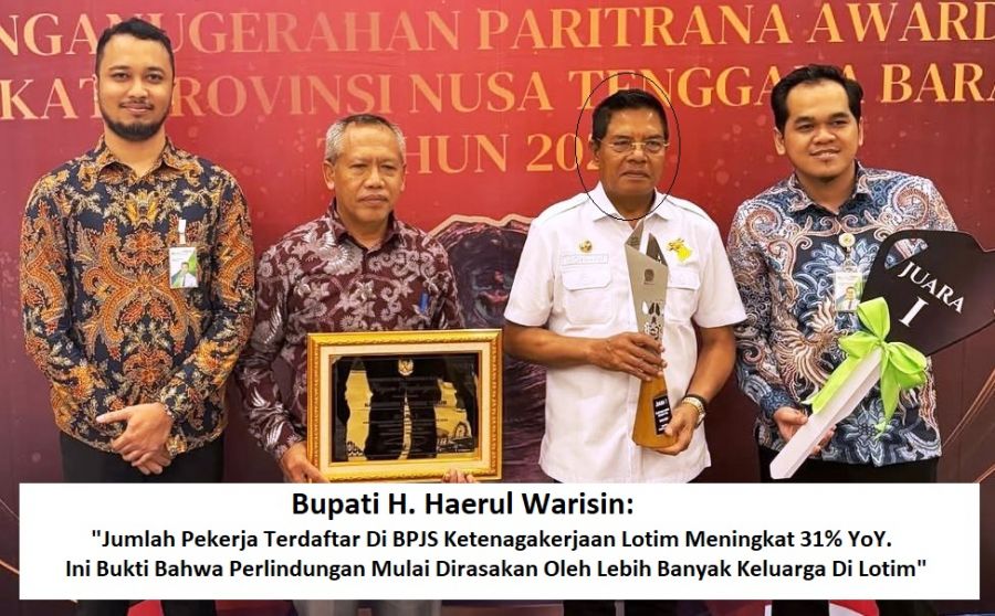 Lotim Raih Paritrana Award 2025: Perkuat Perlindungan Pekerja, Dari Petani Tembakau hingga Non-ASN