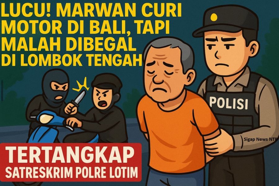 Lucu! Marwan Curi Motor di Bali, Tapi Malah Dibegal di Lombok Tengah saat Kabur Menuju Bima
