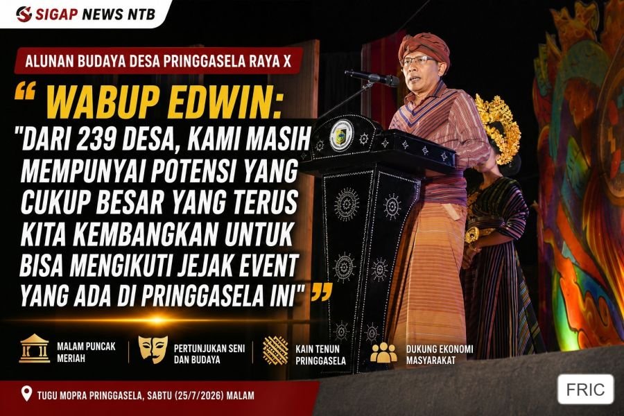 Malam Puncak Alunan Budaya Pringgasela Raya X Sukses, Wabup Lotim Dorong Ke Tingkat Nasional