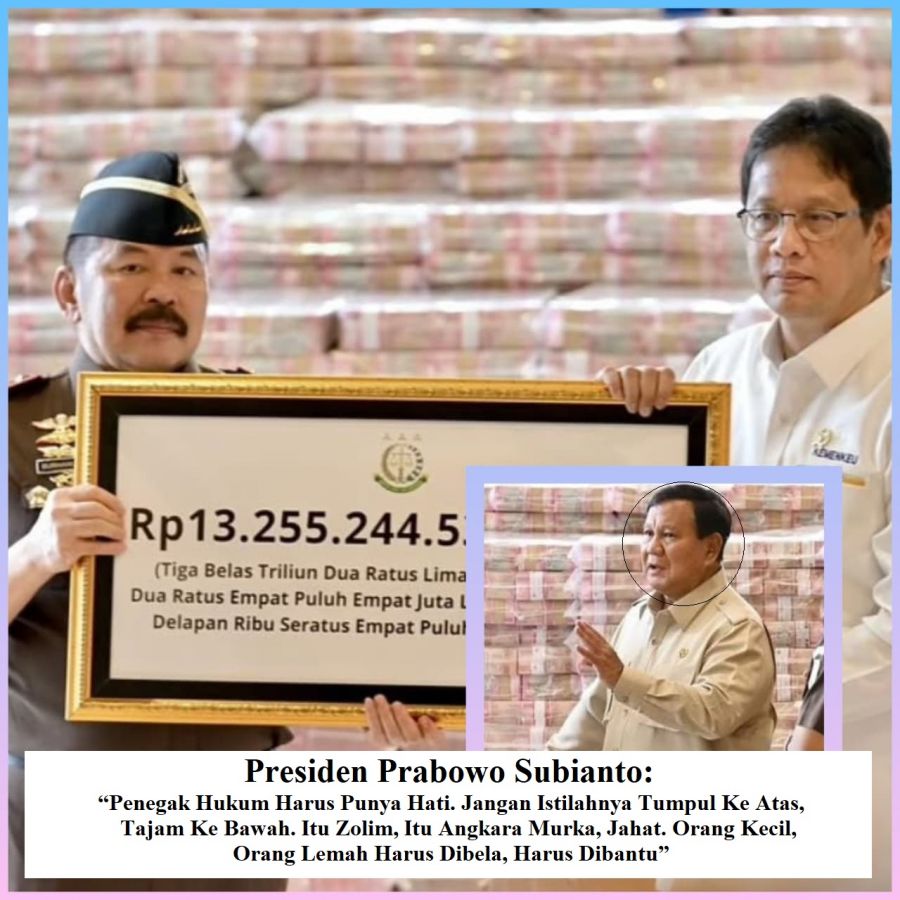 Menkeu Purbaya Terima Uang Pengganti Kerugian Negara Senilai +13,25 T pada Kasus Korupsi CPO