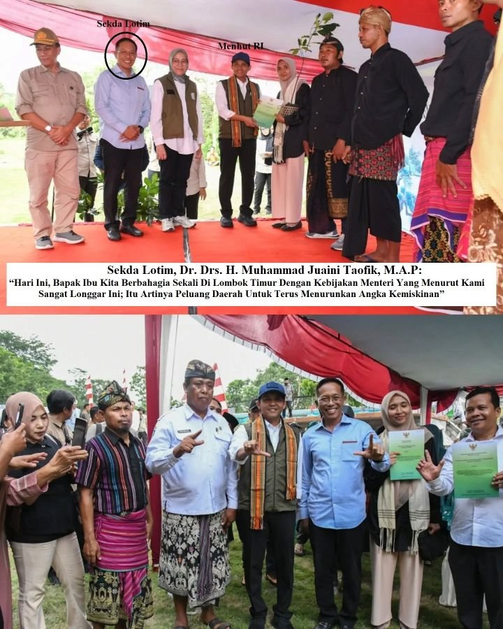 Menteri Kehutanan Kunker ke Aikmel Lombok Timur, Serahkan SK Perhutanan Sosial Seluas 560 Hektar